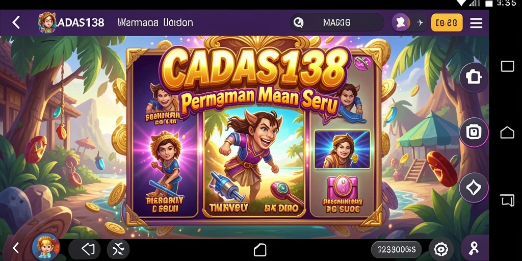 Screenshot gameplay CADAS138 dengan tampilan slot yang menonjol.