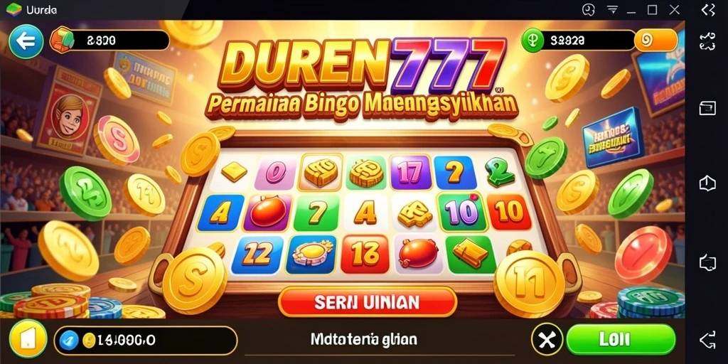 Tampilan gameplay Bingo yang menegangkan di DUREN777.