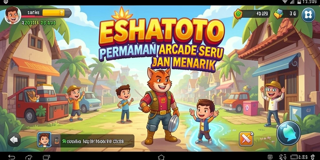 Tampilan gameplay seru ESHATOTO dengan berbagai level menarik.