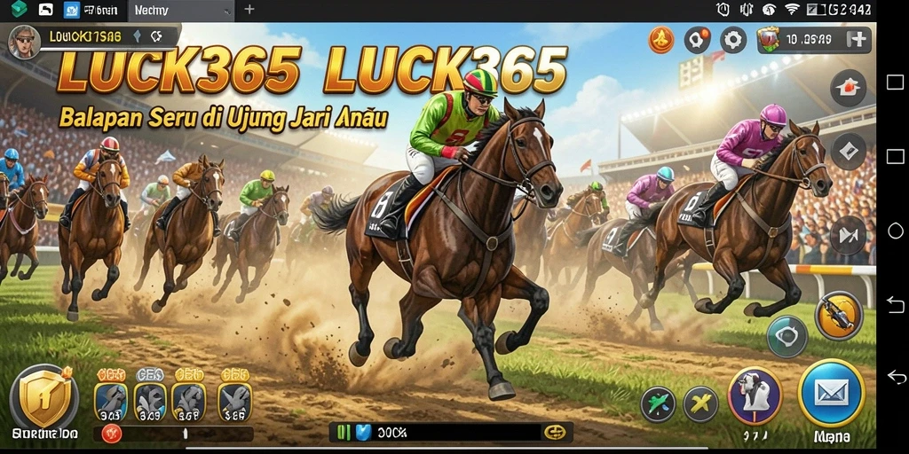 Tampilan menarik dari gameplay balapan mobil di LUCK365.