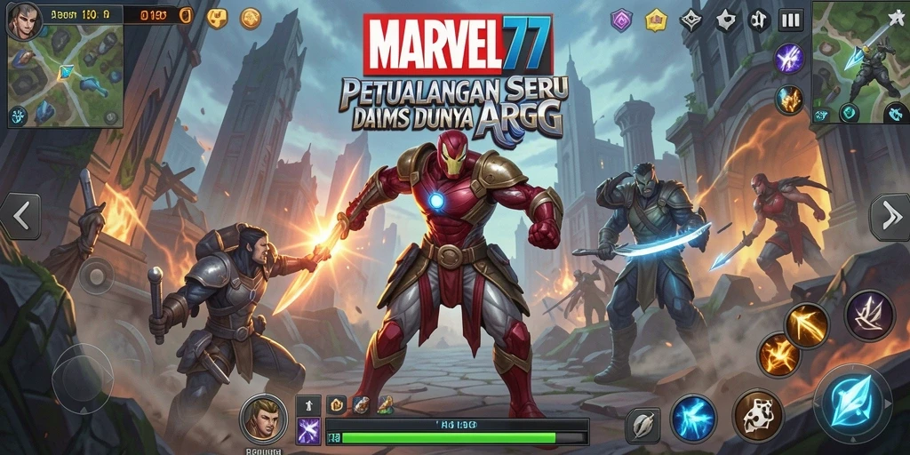 Tampilan seru gameplay ARPG di MARVEL77.