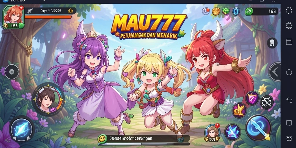 Screenshot gameplay MAU777: Petualangan anime seru yang menantang.