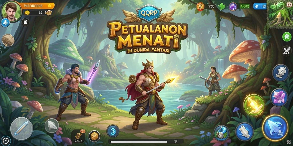 Gambaran gameplay seru dari QQRP, saat menjelajahi dunia petualangan.