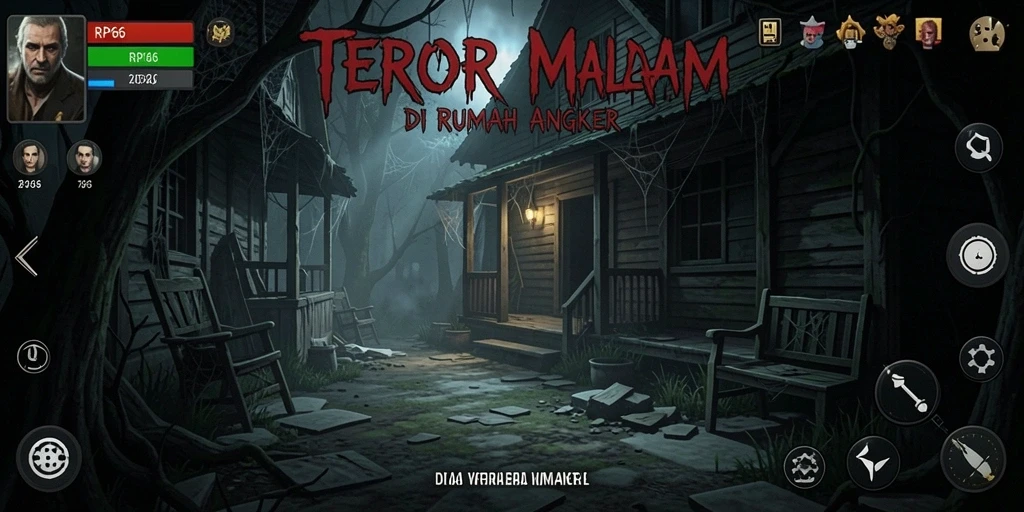Gameplay seram di rumah angker dengan hantu-hantu menakutkan.