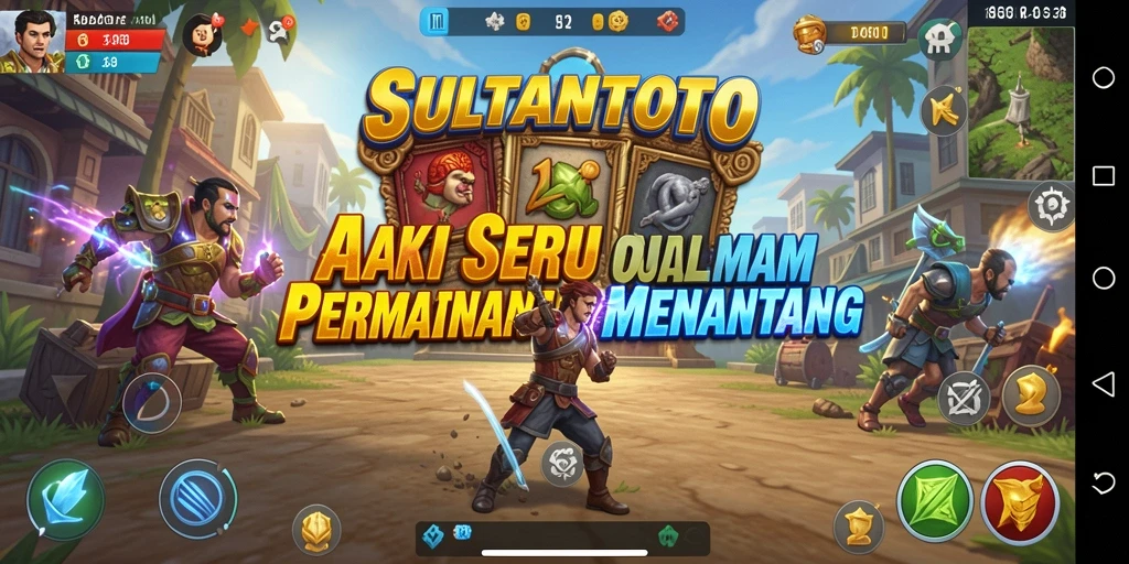 Screenshot aksi mendebarkan dalam permainan SULTANTOTO.