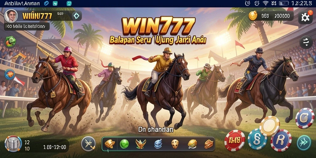 Screenshot utama WIN777 menampilkan aksi balapan yang mendebarkan dan mobil yang menawan.