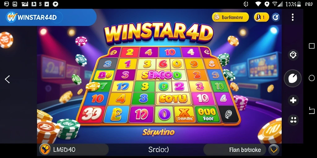 Tampilan gameplay WINSTAR4D yang menarik saat bermain Bingo.