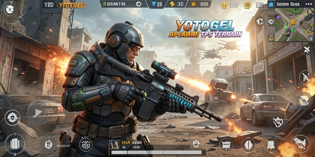 Tampilan gameplay TPS yang mendebarkan dalam YOTOGEL.